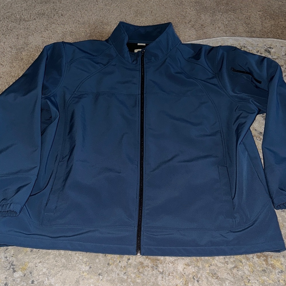 St. John's Bay Men's Blue medium weight Jacket Fleece lined XXLTall